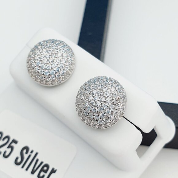 "925 Sterling Silver Cubic Zirconia Earrings, UU1P6A6105 - Picture 6 of 10